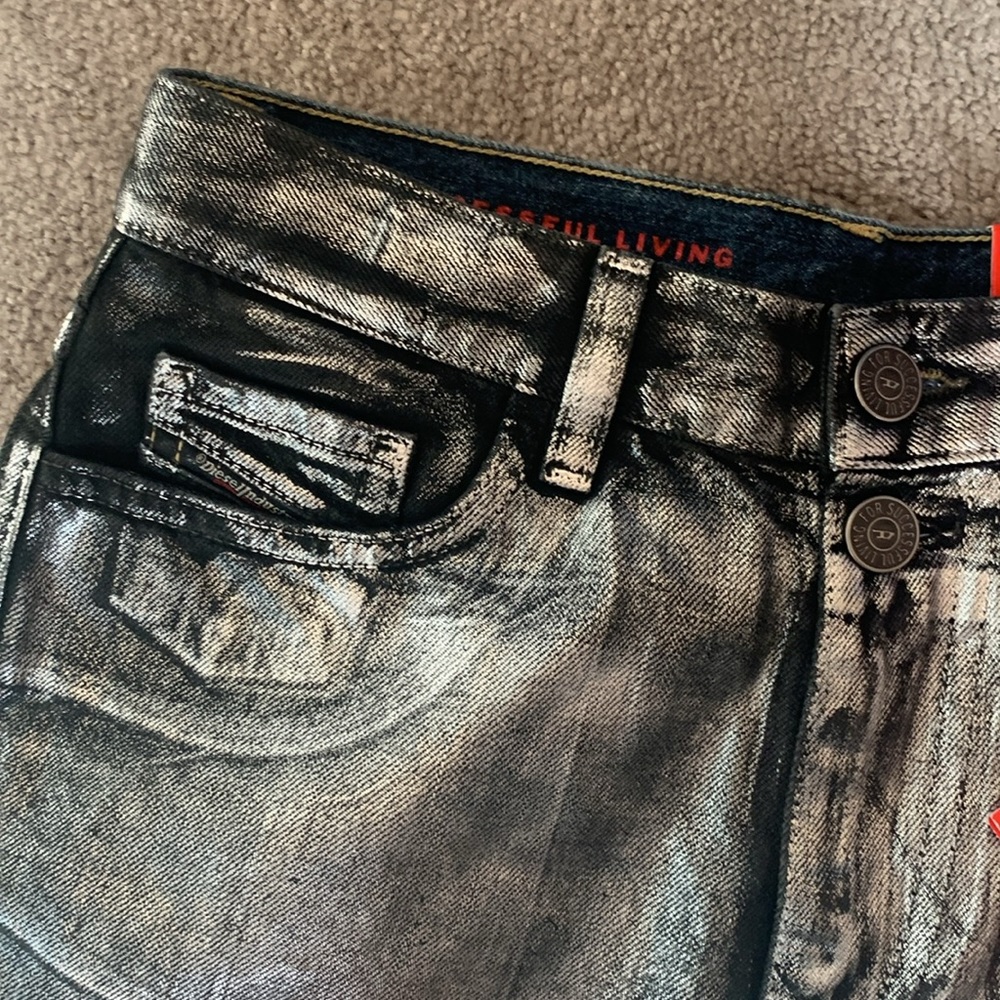 Diesel Alys-J Metallic Effect Straight Leg Jeans size 12y or womans s - Picture 10 of 10
